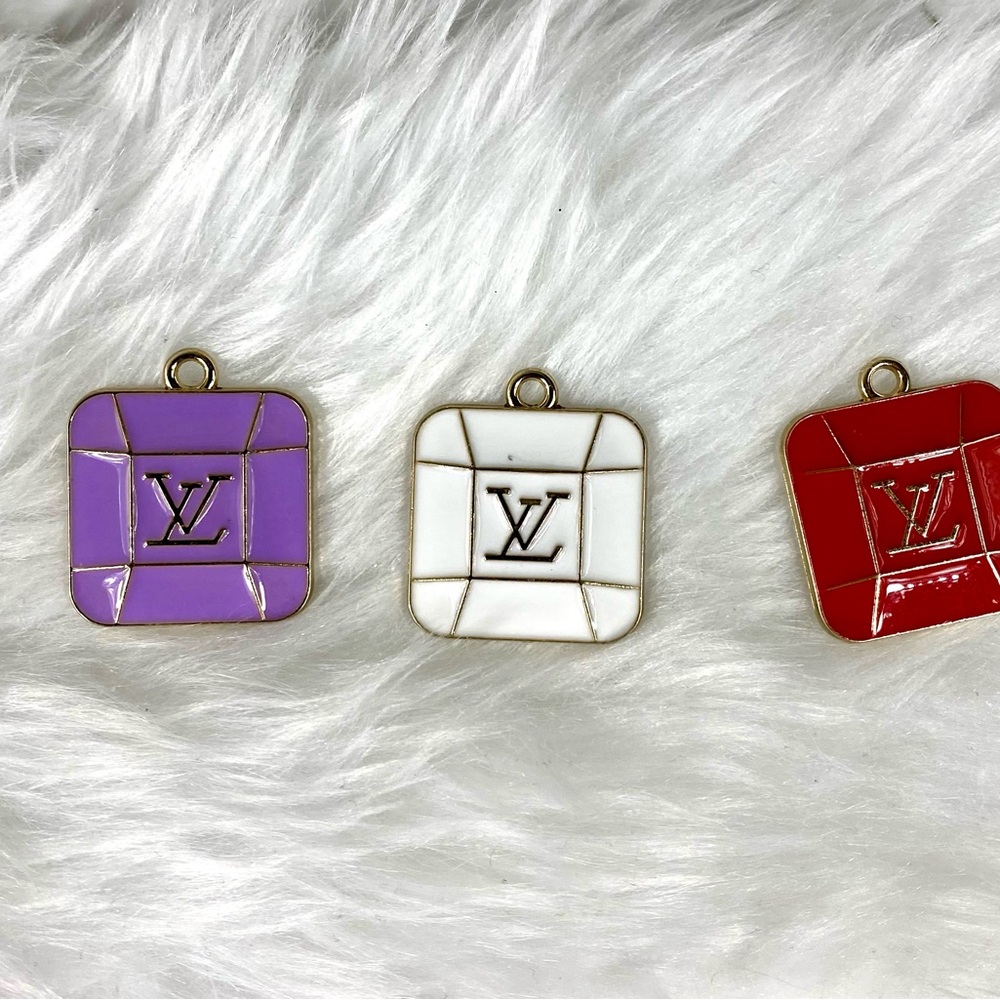 Unbranded Charms in Purple, White, and Red Bag Charms